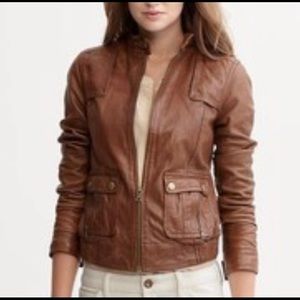 Banana Republic Leather Moto Jacket